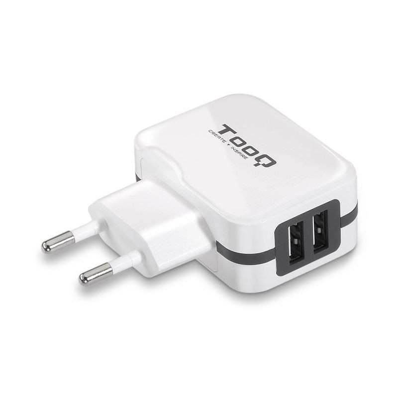 Tooq Tqwc 1s02wt Cargador De Pared 2 Usb Blanco